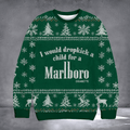 Dropkick A Child For Marlboro Ugly Christmas Sweater Funny Xmas Merch Christmas Presents - Otakuforge