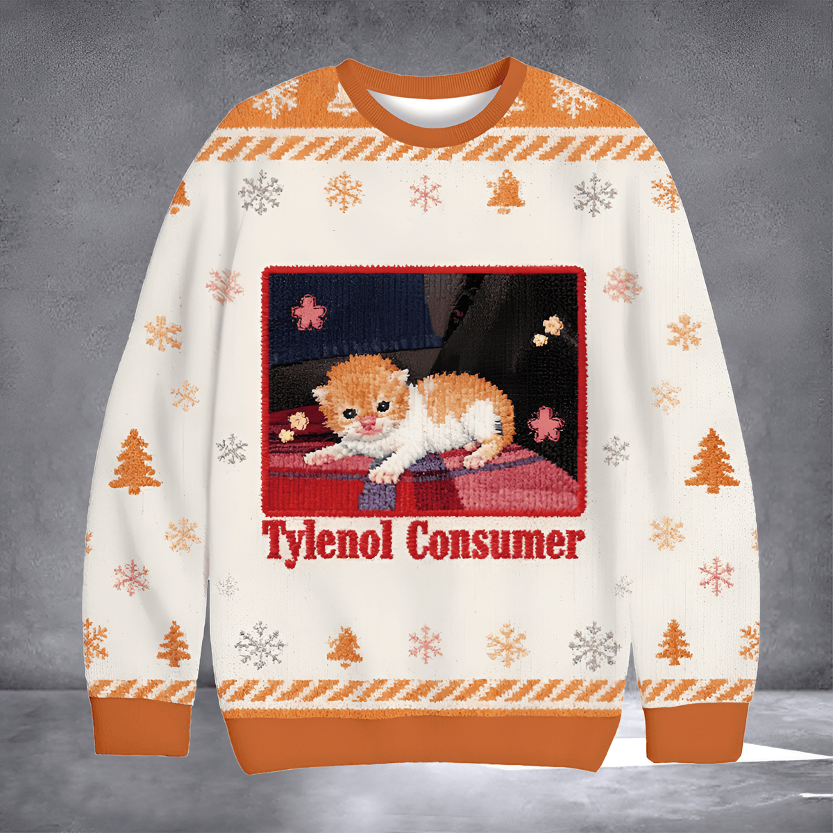 Cat Tylenol Consumers Ugly Christmas Sweater Funny Xmas Merch Christmas Gift For Cat Lover - Otakuforge