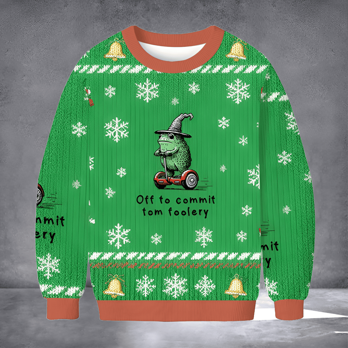 Frog Off To Commit Tomfoolery Ugly Christmas Sweater Funny Xmas Clothing Christmas Gifts - Otakuforge