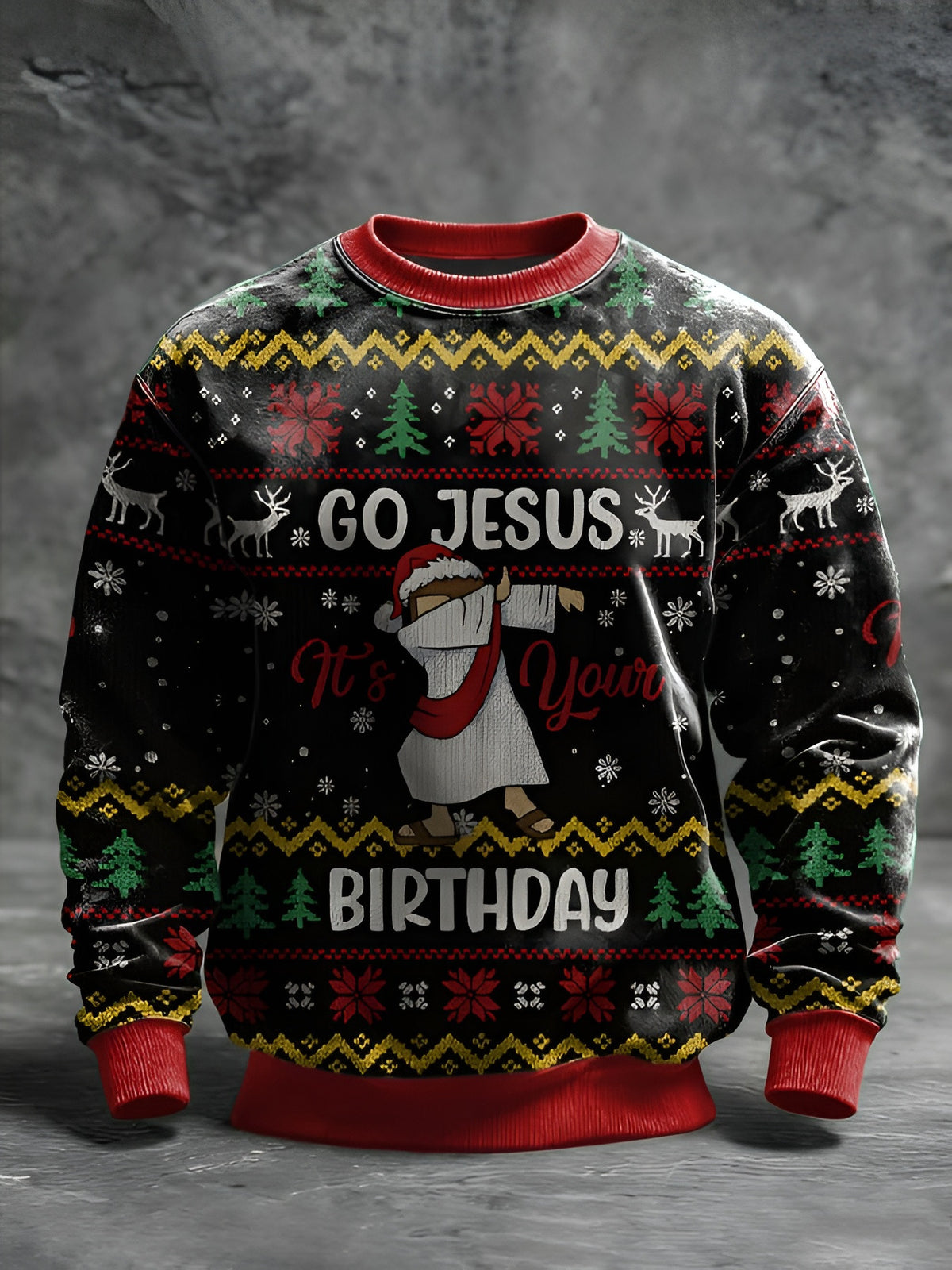 Go Jesus Birthday Ugly Christmas Sweater Funny Christian Clothing Christmas Gifts For Mom - Otakuforge