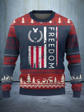 Freedom 250 Years Ugly Christmas Sweater Patriotic Christmas Sweater Xmas Gifts For Dad - Otakuforge