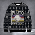 Pluto Never Forget 1930 2006 Ugly Christmas Sweater Xmas Outfits Gifts For Pluto Lovers - Otakuforge