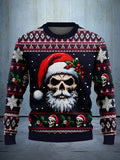 Skull Santa Claus Ugly Christmas Sweater Funny Winter Clothes Christmas Gift Idea - Otakuforge