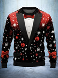 Snowflake Bow Tie Ugly Christmas Sweater Winter Clothes Funny Christmas Gifts For Son - Otakuforge