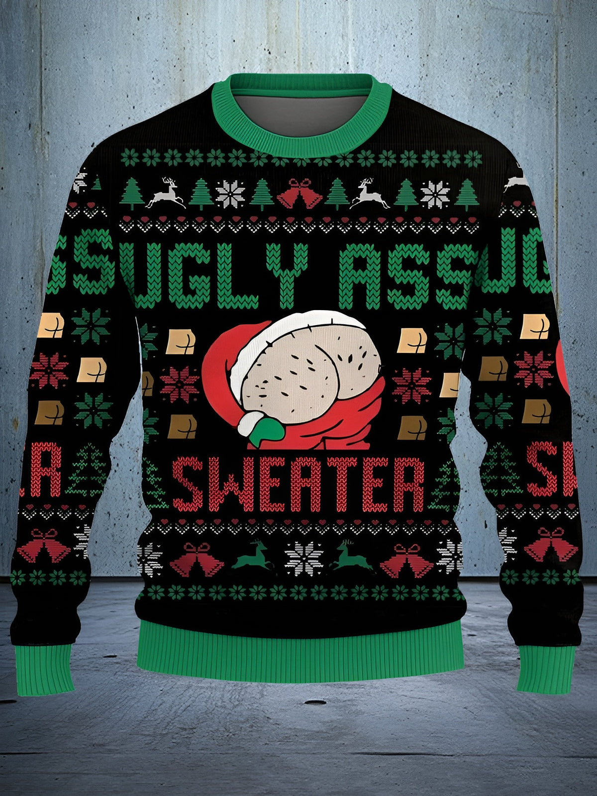 Ugly Ass Sweater Santa Ugly Christmas Sweater Funny Xmas Merch Christmas Gift For Lovers - Otakuforge