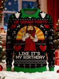 We Gonna Party Jesus Birthday Ugly Christmas Sweater Funny Jesus Apparel Christmas Gifts - Otakuforge