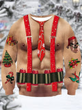 Santa Six Packs Ugly Christmas Sweater Xmas Outfits Funny Christmas Sweaters For Adults - Otakuforge
