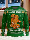 Tis The Season To Be Naughty Ugly Christmas Sweatshirt Silly Xmas Outfits Christmas Gifts - Otakuforge