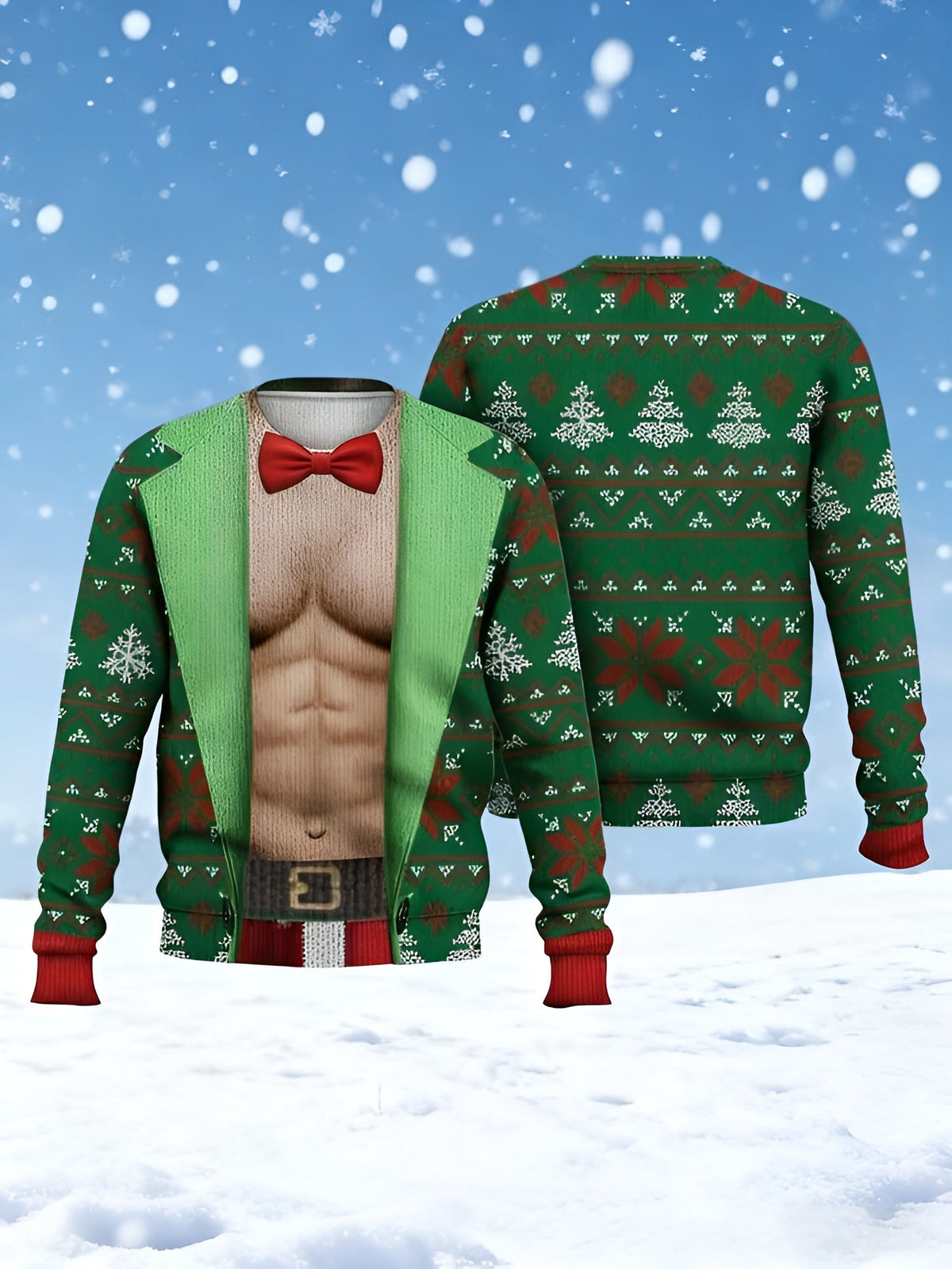 Six Packs Upper Ugly Christmas Sweater Funny Xmas Clothing Christmas Gifts For Boyfriend - Otakuforge