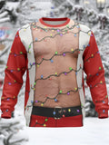 Santa Hairy Belly Ugly Christmas Sweater Xmas Outfits Funny Christmas Sweaters For Dad - Otakuforge