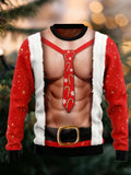 Santa Six Packs Ugly Christmas Sweater Funny Xmas Sweater Christmas Gifts For Men - Otakuforge