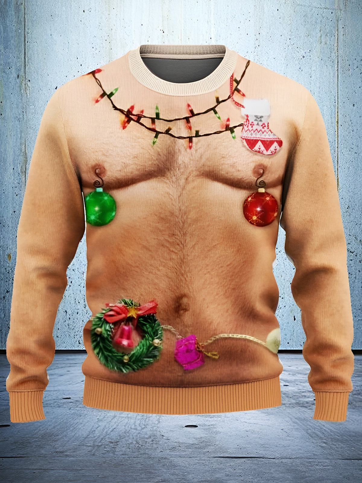 Upper Body Xmas Hanging Ugly Christmas Sweater Funny Xmas Outfits Christmas Gift For Husband - Otakuforge
