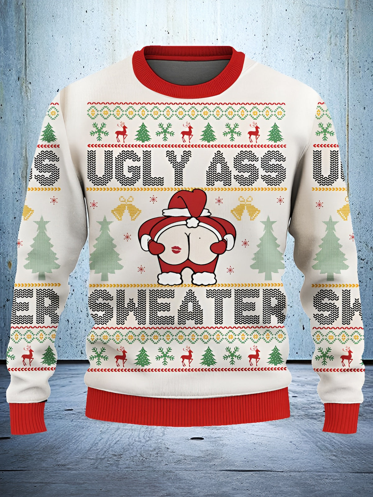 Ugly Ass Sweater Ugly Christmas Sweater Funny Santa Sweater Winter Clothing Xmas Gifts - Otakuforge