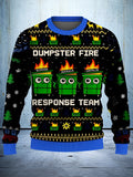 Personalized Dumpster Fire Response Team Ugly Christmas Sweater Funny Dumpster Fire Merch - Otakuforge