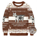 Contaminated With Radiation Cat Christmas Ugly Sweater Bro Christmas Gifts - Otakuforge