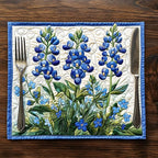 Bluebonnet Serenade Quilted Place Mat Dining Table Decor Christmas Gift For Bluebonnet Lovers - Otakuforge