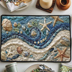 Ocean Waves Quilted Placemat Table Accessories Christmas Gifts For Ocean Lovers - Otakuforge