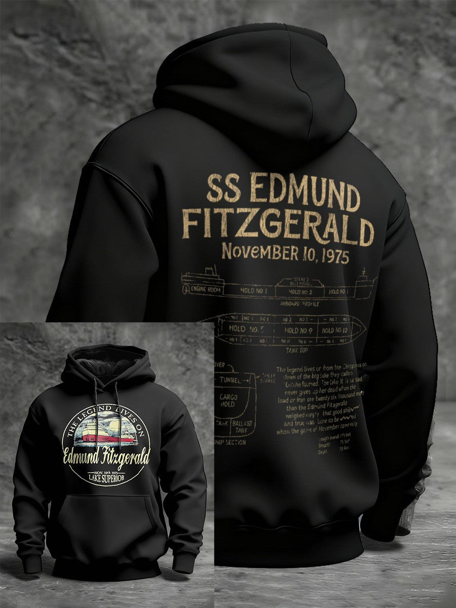 Edmund Fitzgerald The Legend Lives On T-Shirt SS Edmund Fitzgerald November 10Th 1975 Merch - Otakuforge