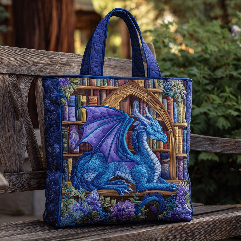 Wisdom Dragon Quilted Tote Bag Cute Handbag Christmas Presents Idea For Dragon Lovers - Otakuforge