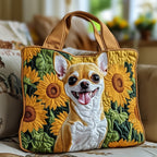 Whimsical Chihuahua Quilted Tote Bag Dog Lover Cute Bag Gifts For Chihuahua Owners - Otakuforge