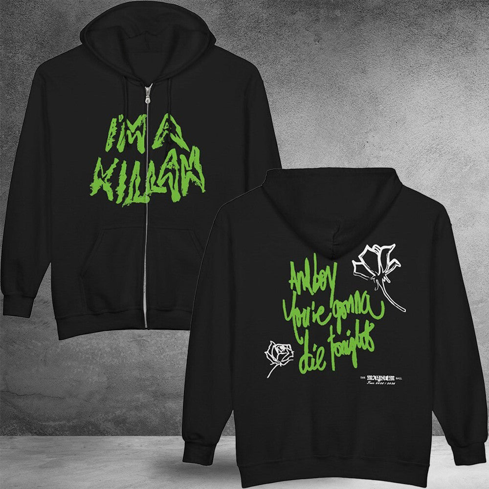 Lady Gaga The Mayhem Ball Killah Zip Hoodie I'm A Killman Hoodie Gifts For Little Monsters - Otakuforge