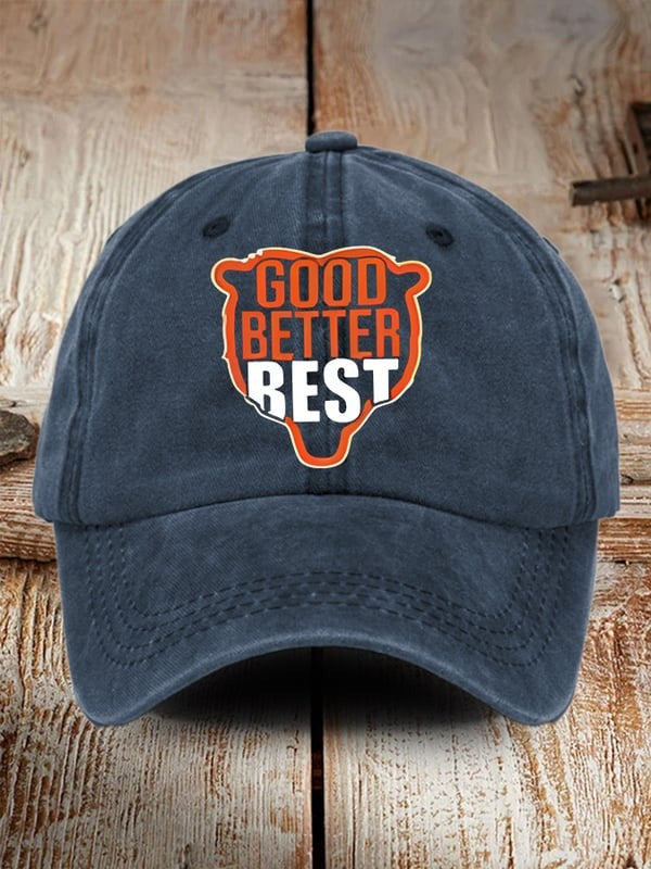 Chicago Bears Merch Hat Good Better Best Football Cap Bears Nation Presents - Otakuforge