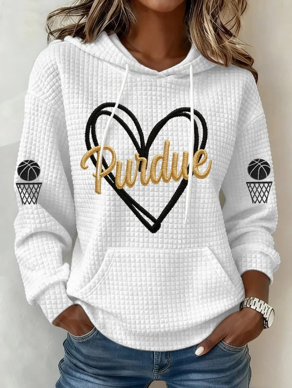 Purdue Boilermakers Hoodie Purdue In My Heart Hooded Sweatshirt Purdue Boilermakers Merch - Otakuforge