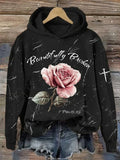 Beautifully Broken Cracked Pink Rose Hoodie Peter 5 10 Bible Verse Hoodie Christian Gifts - Otakuforge