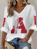 Alabama Crimson Tide V-Neck Shirt Game Day Clothing Best Gifts For Football Fans - Otakuforge