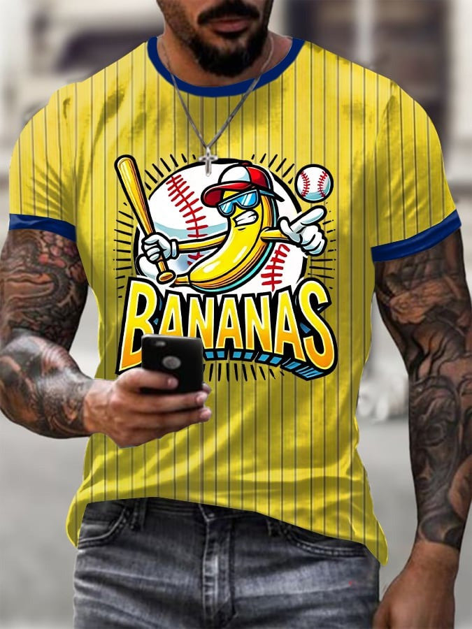Savannah Bananas Baseball T-Shirt Split Mascot Baseball Clothes Savannah Bananas Fan Gift - Otakuforge