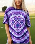 Paw Print Tie Dye T-Shirt Dog Mom Shirt Gifts For Dog Lovers For Her - Otakuforge