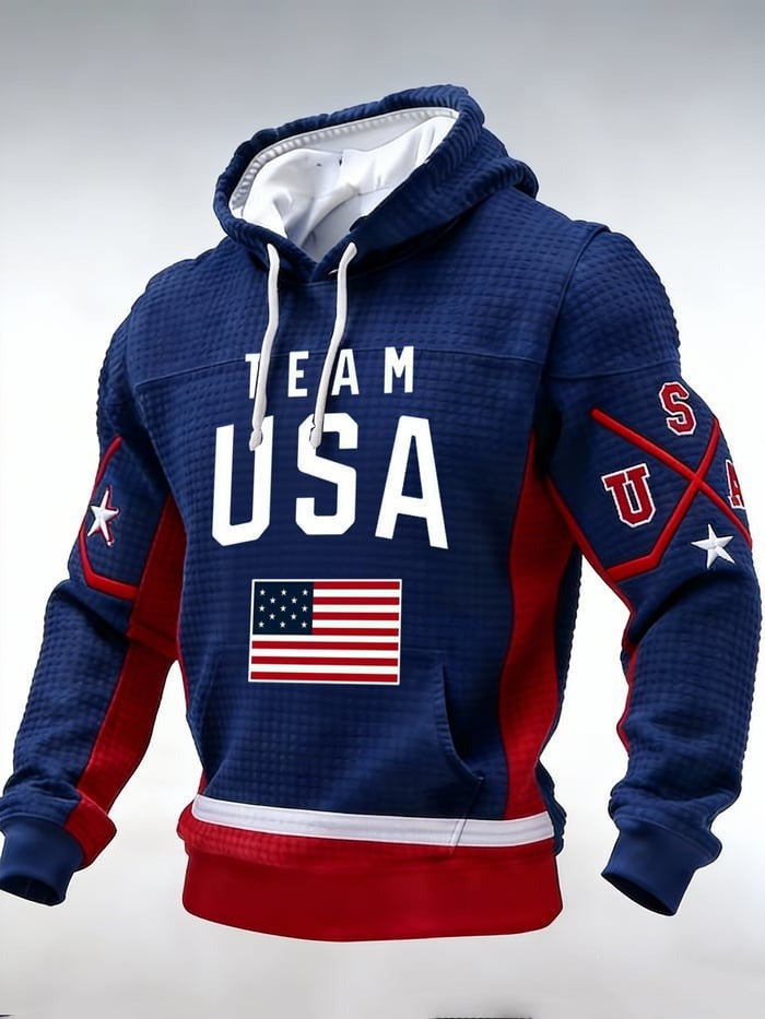 Team USA Hockey Hoodie Game Day Apparel Hockey Hooded Sweatshirt Gifts For Men - Otakuforge