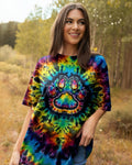 Paw Print Tie Dye T-Shirt Paw Dog Vibes Shirt Gifts Ideas For Dog Lovers - Otakuforge