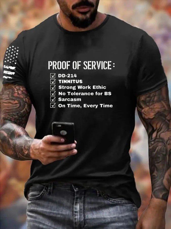 Proof Of Service T-Shirt DD214 Military Honor Apparel Best Gifts For Veteran - Otakuforge
