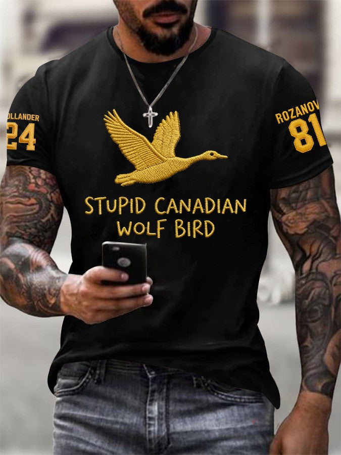 Heated Rivalry Shirt Stupid Canadian Wolf Bird Rozanov 81 Hollander 24 Fan Merch Apparel - Otakuforge