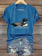 Heated Rivalry Stupid Canadian Wolf Bird V-Neck Shirt Women's Heated Rivalry Merch Shop - Otakuforge