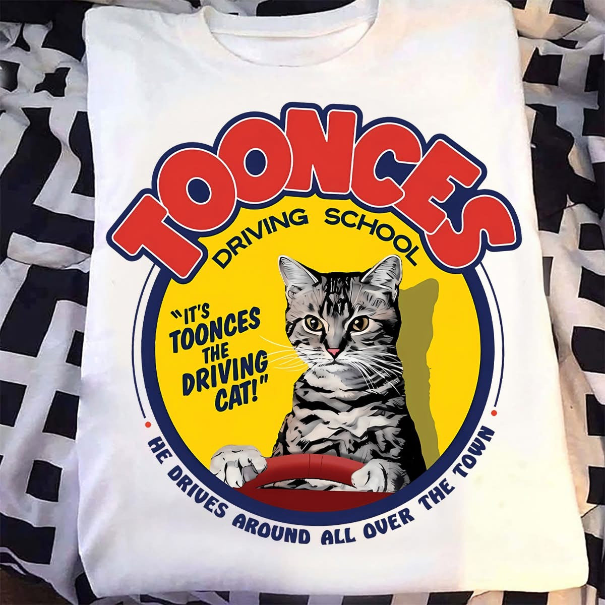 Toonces The Driving Cat T-Shirt Saturday Night Live Merch Gifts For Toonces Cat Lovers - Otakuforge