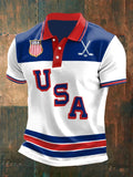 USA Ice Hockey 2026 Winter Olympics Polo Golf Shirt Men's Team USA Hockey Merch Fan Gifts - Otakuforge