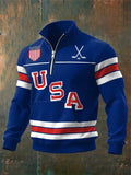 USA Ice Hockey 2026 Winter Olympics Zipper Hoodie Men's Team USA Hockey Merch Fan Clothes - Otakuforge