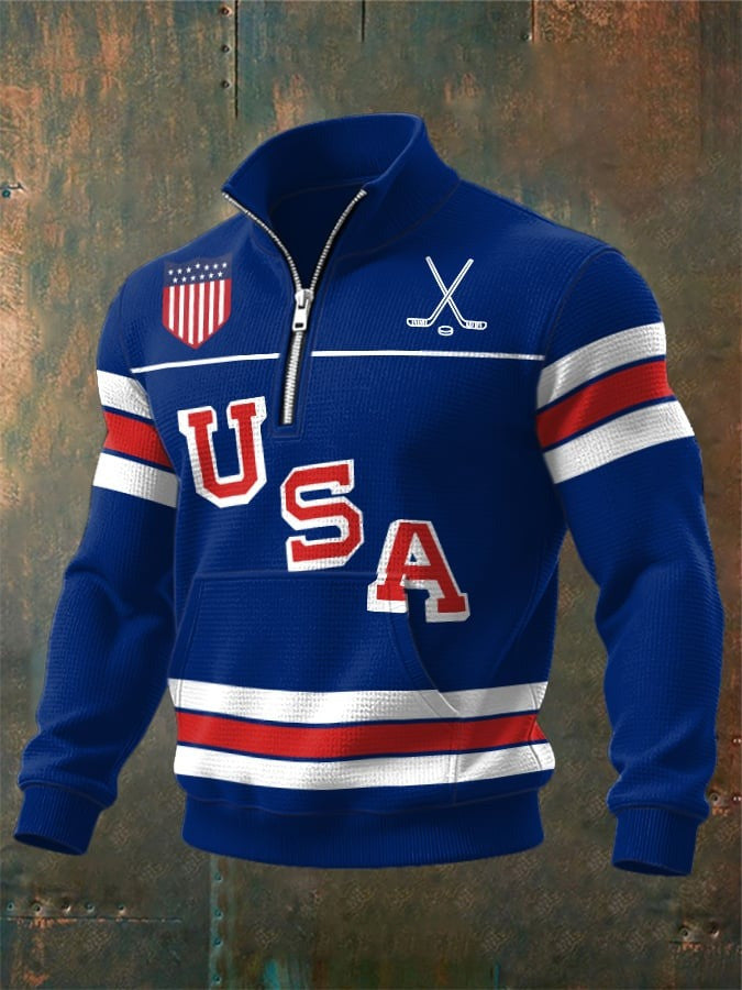 USA Ice Hockey 2026 Winter Olympics Zipper Hoodie Men's Team USA Hockey Merch Fan Clothes - Otakuforge