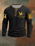 Heated Rivalry Stupid Canadian Wolf Bird Henley Long Sleeve Shirt Rozanov 81 Hollander 24 Merch - Otakuforge