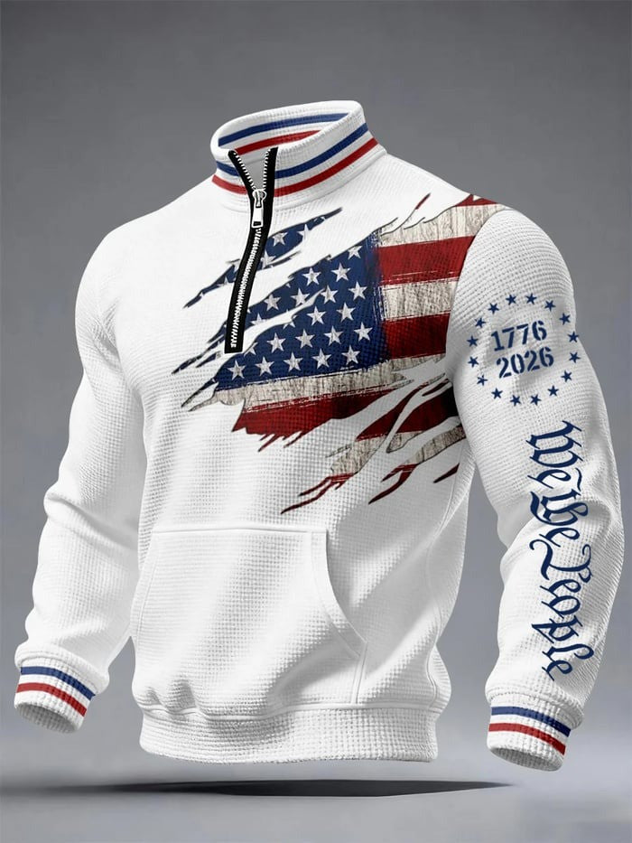 USA 250 Years We The People Zip Sweatshirt 4Th Of July Apparel Gifts For Independence Day - Otakuforge
