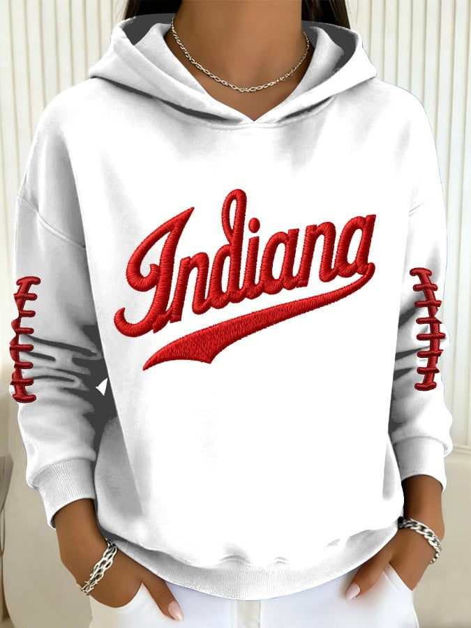 Indiana Hoosiers Sweatshirt Women's Football Game Day Merch Hoosiers Gifts For Fans - Otakuforge