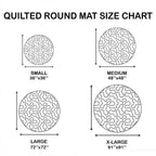 Golden Retriever Love Quilted Round Mat Home Decor Items Gifts For Golden Retriever Lovers - Otakuforge