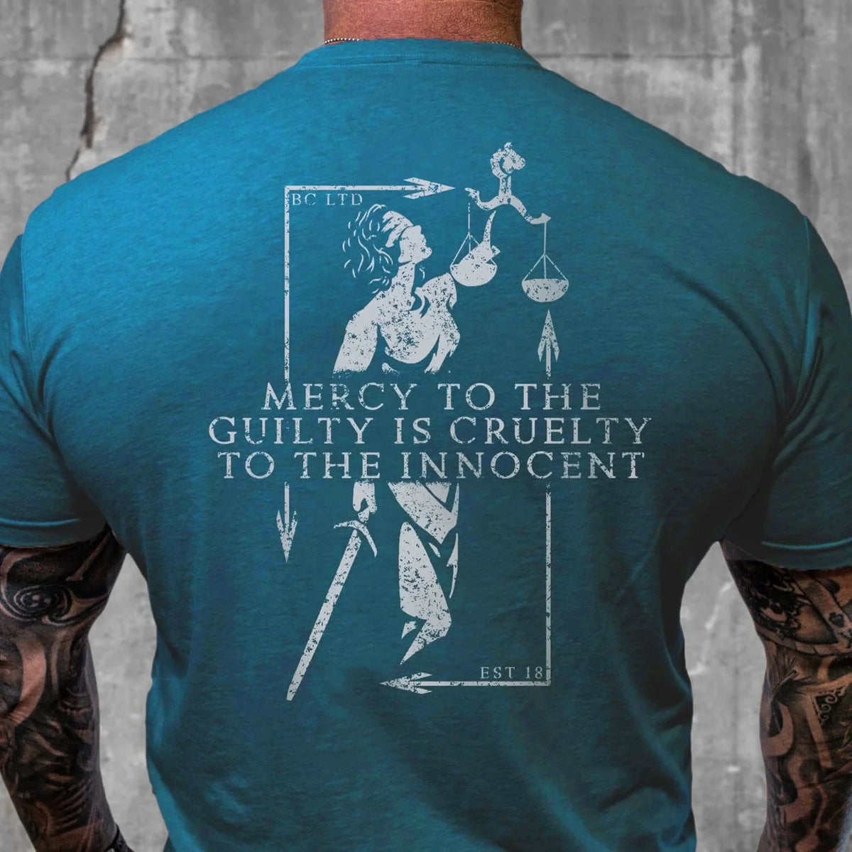 Mercy To The Guilty Is Cruelty To The Innocent T-Shirt Lady Of Justice Tee Gifts For Men - Otakuforge