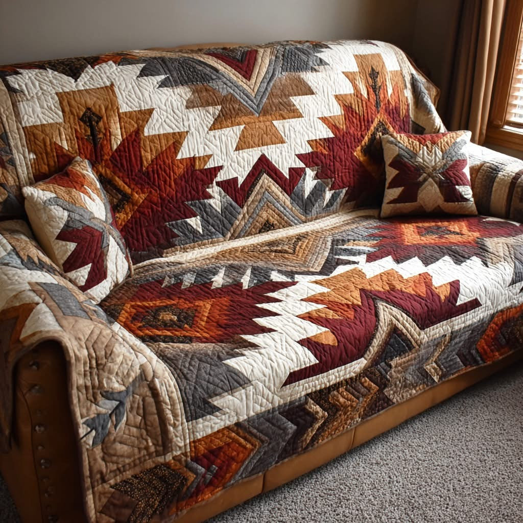 Black Forest Western Quilted Sofa Cover Best Home Decor Cool Gifts For Western Lovers - Otakuforge