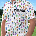 Cancer Sucks In Every Color Golf Polo Shirt Cancer Awareness Shirts Gifts For Golfers - Otakuforge