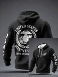 USMC 250Th Anniversary Hoodie Military Hooded Sweatshirt Gifts For Marine Veterans - Otakuforge