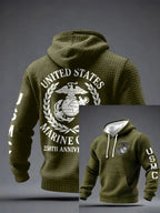 USMC 250Th Anniversary Hoodie Military Hooded Sweatshirt Gifts For Marine Veterans - Otakuforge