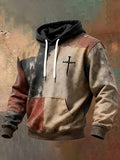 Jesus Three Nails Holy Cross Color Block Hoodie Christian Clothing Line Gifts For Brother - Otakuforge